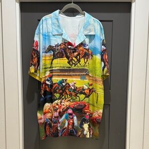 Men’s Derby Horse Racing button down shirt
